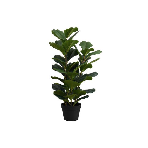 Black Green 32-Inch Indoor Faux Fake Floor Potted Decorative Artificial Plant, image 1